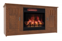 060 Sierra mission media console with fireplace